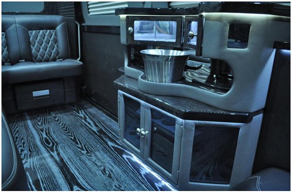 9-Passenger Silver Mercedes-Benz Party Bus