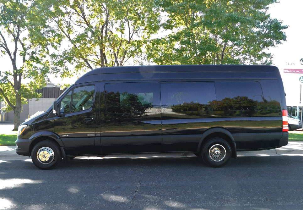 20-Passenger Black Mercedes-Benz Party Bus